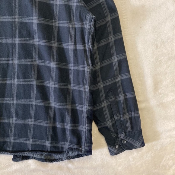 Voyager Heavy Flannel Shirt Jacket Men's XL Thermal Lined Black Plaid Button Up - Picture 6 of 10